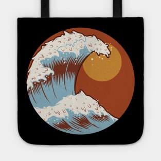 The Great Wave Off Kanagawa Terracotta Color Tote