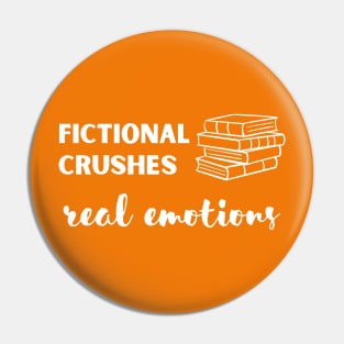 Fictional Crush but Real Emotions Book Club Pin