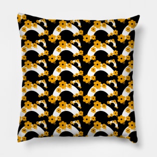 Yellow floral seamless pattern Pillow