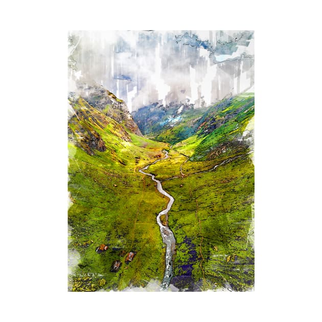 Foggy Aosta River Valley. For Foggy Forests & Mountain Lovers. Foggy mountain collection by ColortrixArt