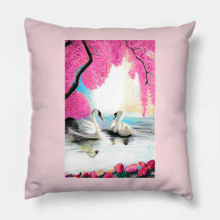 Amor de cisnes Pillow