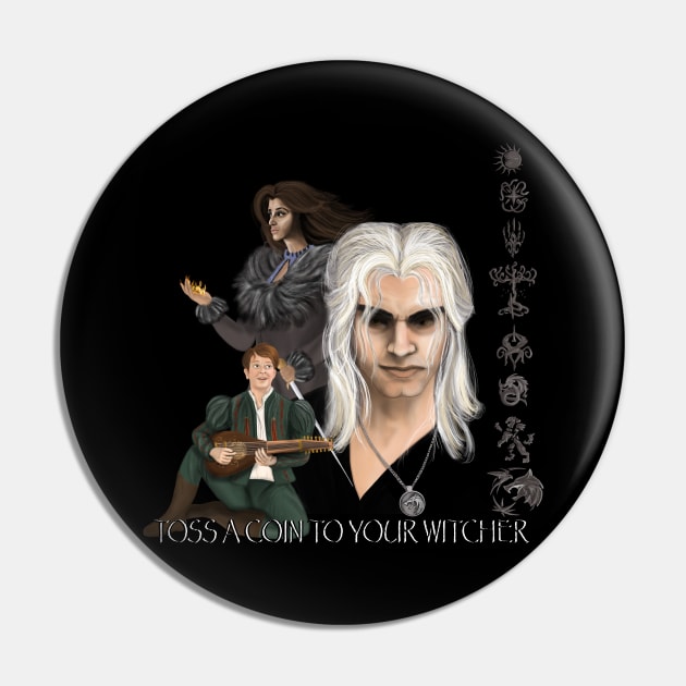 The Witcher Pin by KataMartArt
