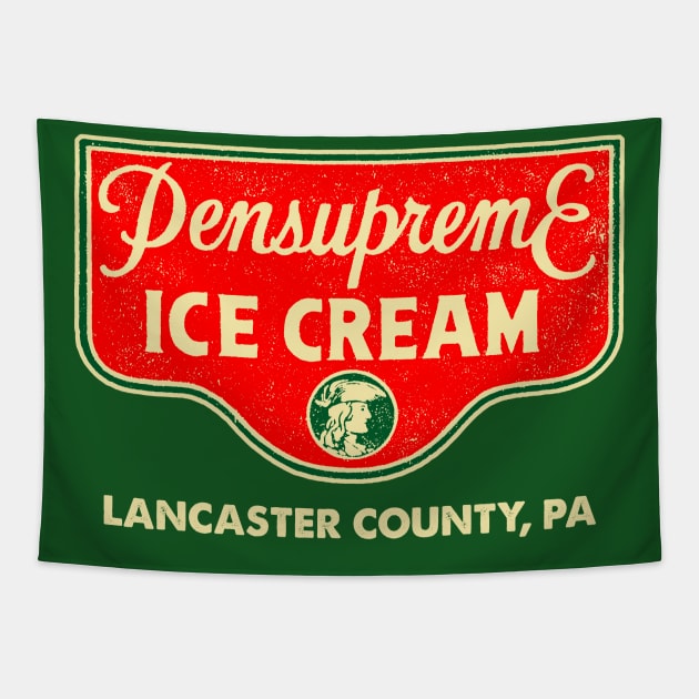 Pensupreme Ice Cream Dark Tapestry by MatchbookGraphics