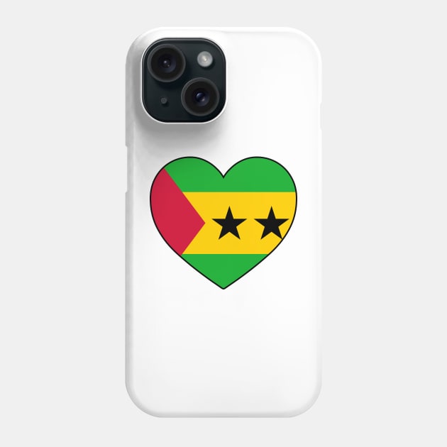 Heart - Sao Tome and Principe Phone Case by Tridaak