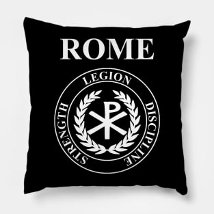 Rome Virtues of the Roman Legionary Chi Rho Pillow