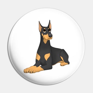 Doberman Pinscher Dog (Cropped Ears) Pin