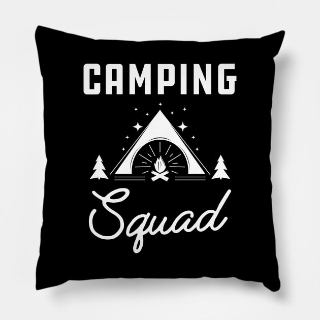 Camping Squad Pillow by KC Happy Shop