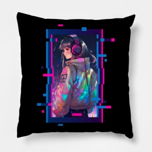 Cyber Futuristic Girl - Anime Shirt Pillow