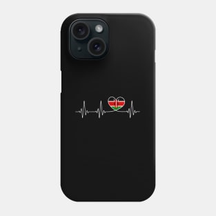 Kenya Love Hebeat And Kenyan Flag He Kenya Phone Case