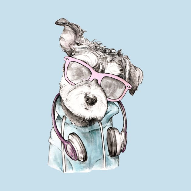Hipster Schnauzer Pup by wanderinglaur