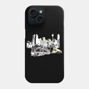 City Buildings Bus Abstract Art Creative Design Phone Case