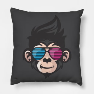 apes with eyeglasses Pillow