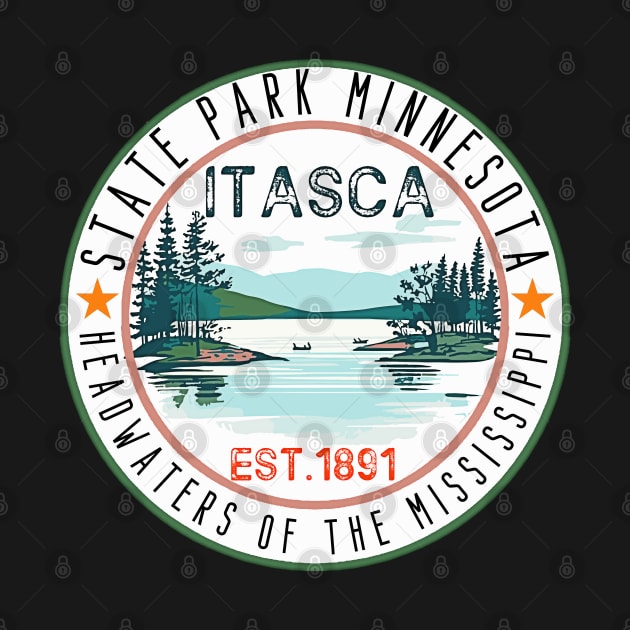 mississippi river,Funny Itasca State Park Minnesota Vintage Travel Decal by masterpiecesai