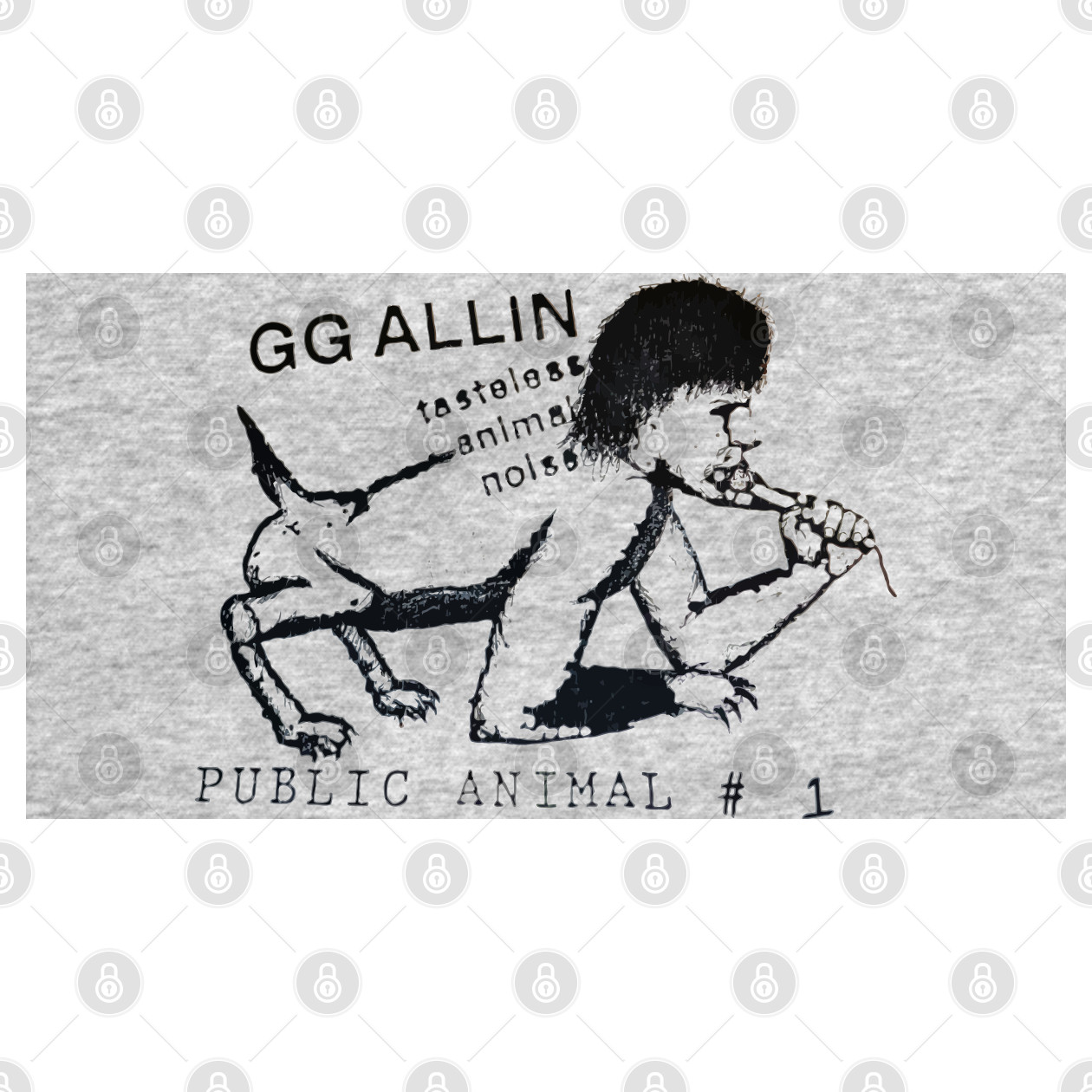 GG Allin Public Animal 1 Vintage FanArt Gg Allin Hoodie TeePublic