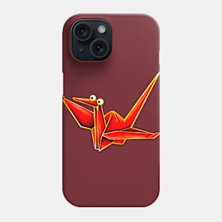 Red googly eyes paper crane Phone Case