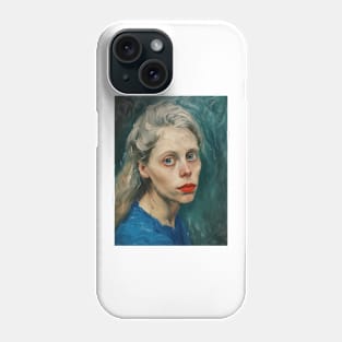 The woman with blue eyes Phone Case