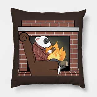 Fireside Ferret Pillow