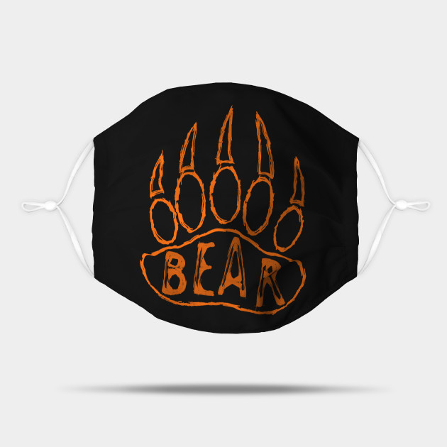 talsmand Sædvanlig Nedsænkning Grizzly Bear Paw Print Drawing - Bear Paws - Mask | TeePublic