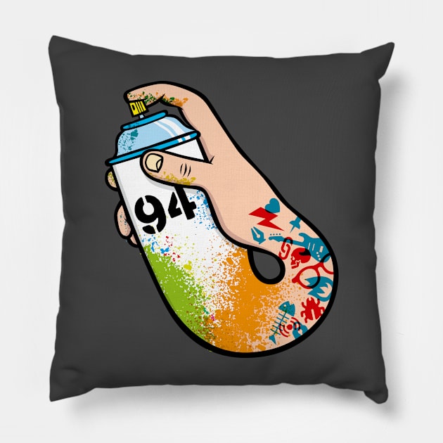 Graffiti Hand Pillow by VectorLance