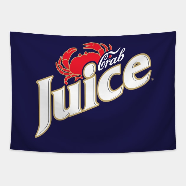 Crab Juice Blue Tapestry by Roufxis