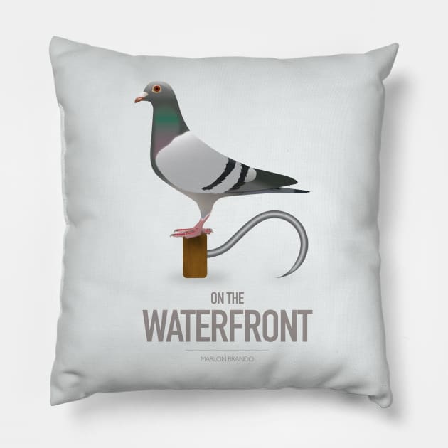 On The Waterfront - Alternative Movie Poster Pillow by MoviePosterBoy