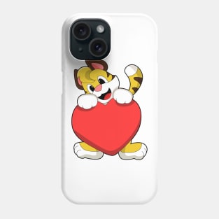 Tiger with Heart Phone Case