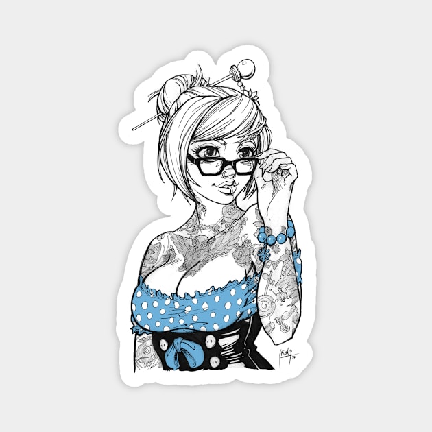 Pin up Mei Magnet by Muglo