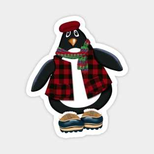 Cool Penguin in Vest and Hat Magnet