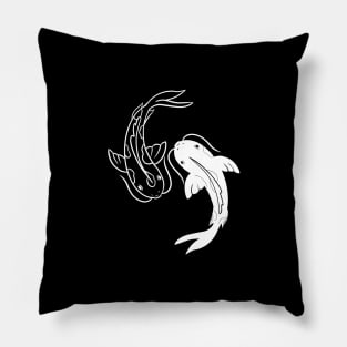 Japanese koi, Ying Yang fishes Pillow