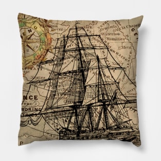 Travel Neck Gator Sailboat Map Traveling Pillow