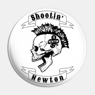 Shootin’ Newton (Black Skull) Pin