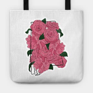 Alabama and State Flower Camellia Tote