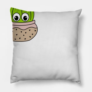 Cute Cactus Design #282: Cute Cactus With Flower In A Jar Planter Pillow