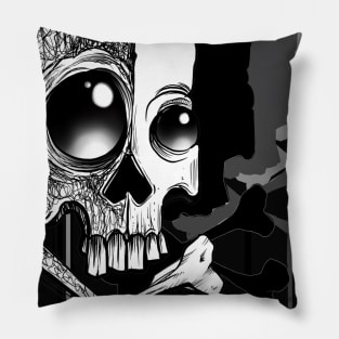 Skullandbones shadows Pillow