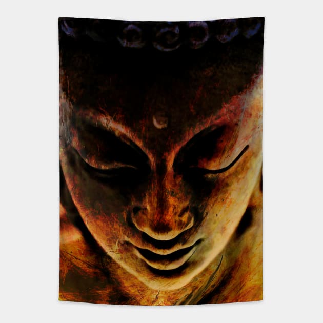 Nirvana Buddha Tapestry by MCAshe spiritual art 