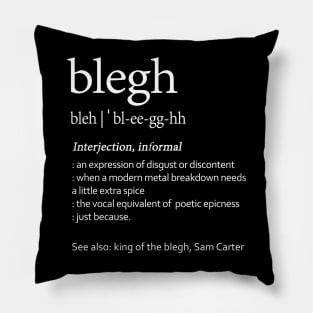 Blegh Definition Metal Music Fan Pillow