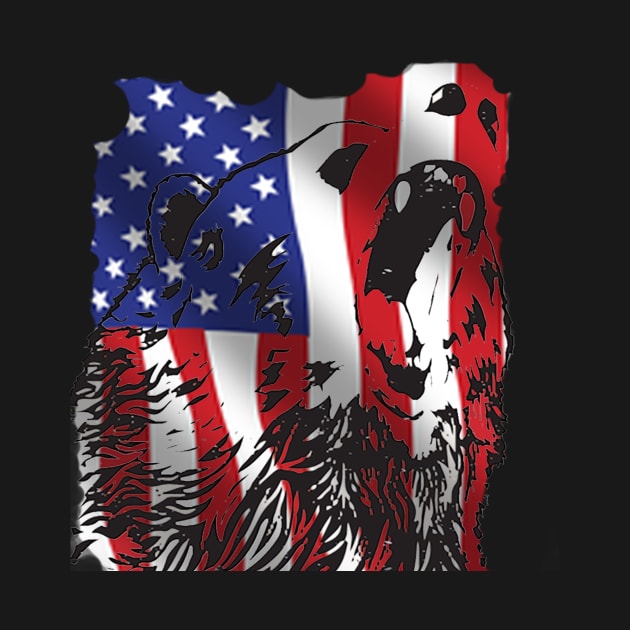 american shirt, bear shirt, american flag, gift, Unisex T-Shirt by Hercules t shirt shop