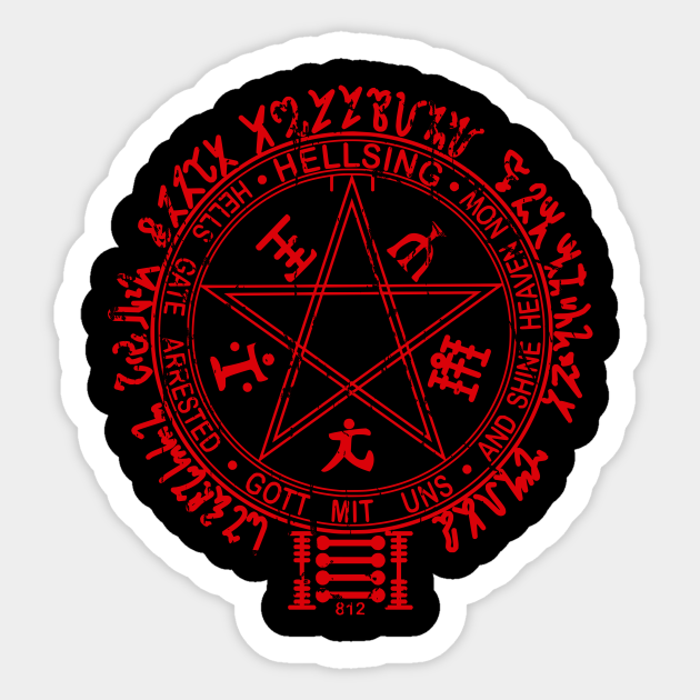 Hellsing red symbol  Alucard  Sticker  TeePublic