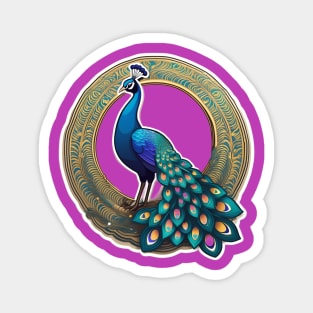 Magestic Peacock Art Magnet