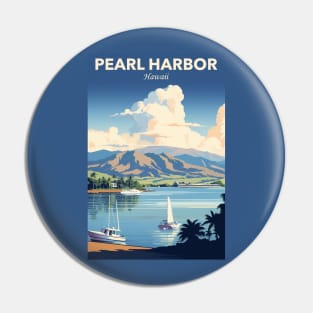 Pearl Harbour Travel Poster Pin