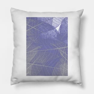 Neon blue Leaf Pillow