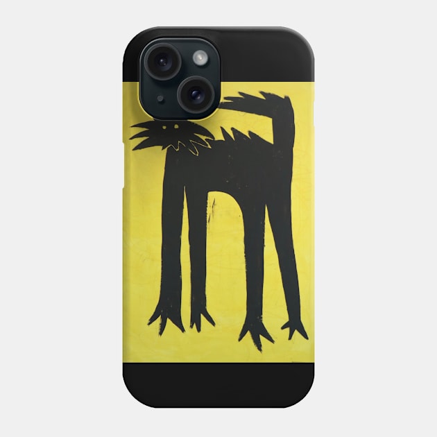 BLACK CAT Phone Case by Angel Rivas