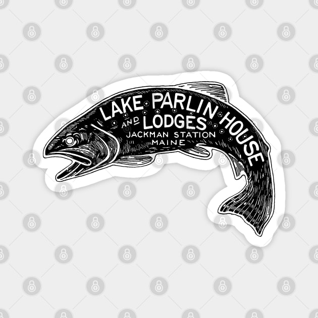 Lake Parlin House_BLK Magnet by BUNNY ROBBER GRPC