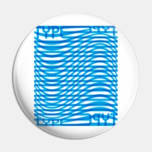 Type Wave (Cyan Blue) Pin