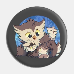 Adorable Owlbear Family Pin