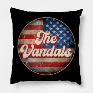 American Flag Personalized Vandals Proud Name Birthday Pillow