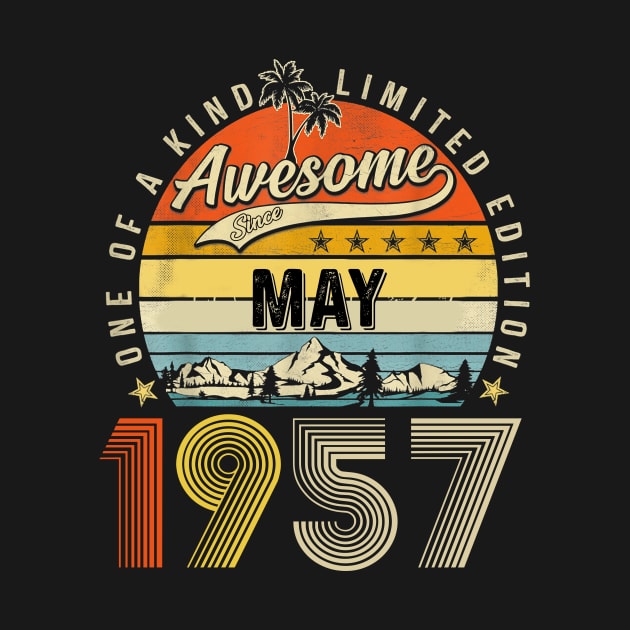 Awesome Since May 1957 Vintage 66th Birthday by PlumleelaurineArt