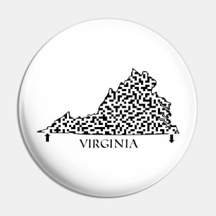 State of Virginia Maze Pin