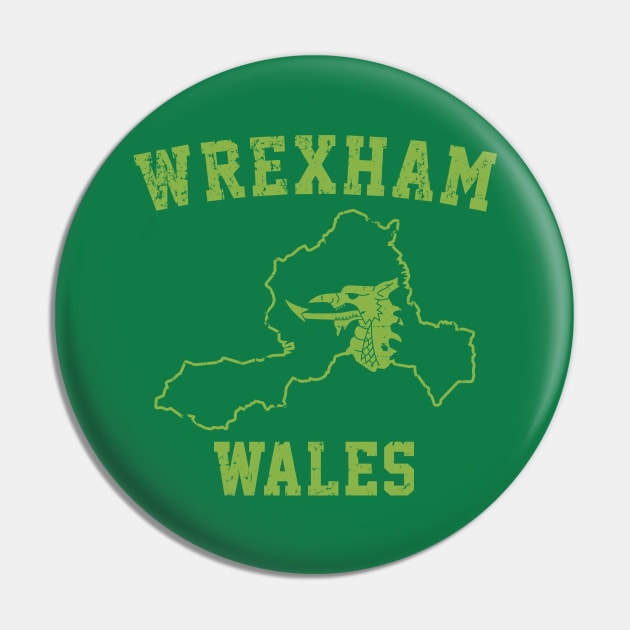 Wrexham Wales / Cymru Pin by Botak Solid Art