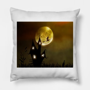 halloween scary evil pumpkin funny pumpkin head Pillow